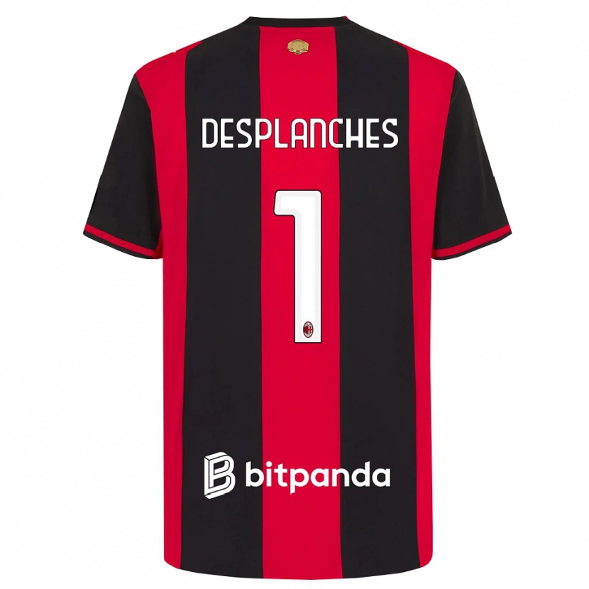 Danxen Homem Camisola Sebastiano Desplanches #1 Vermelho Preto Branco Principal 2026/27 Camisa