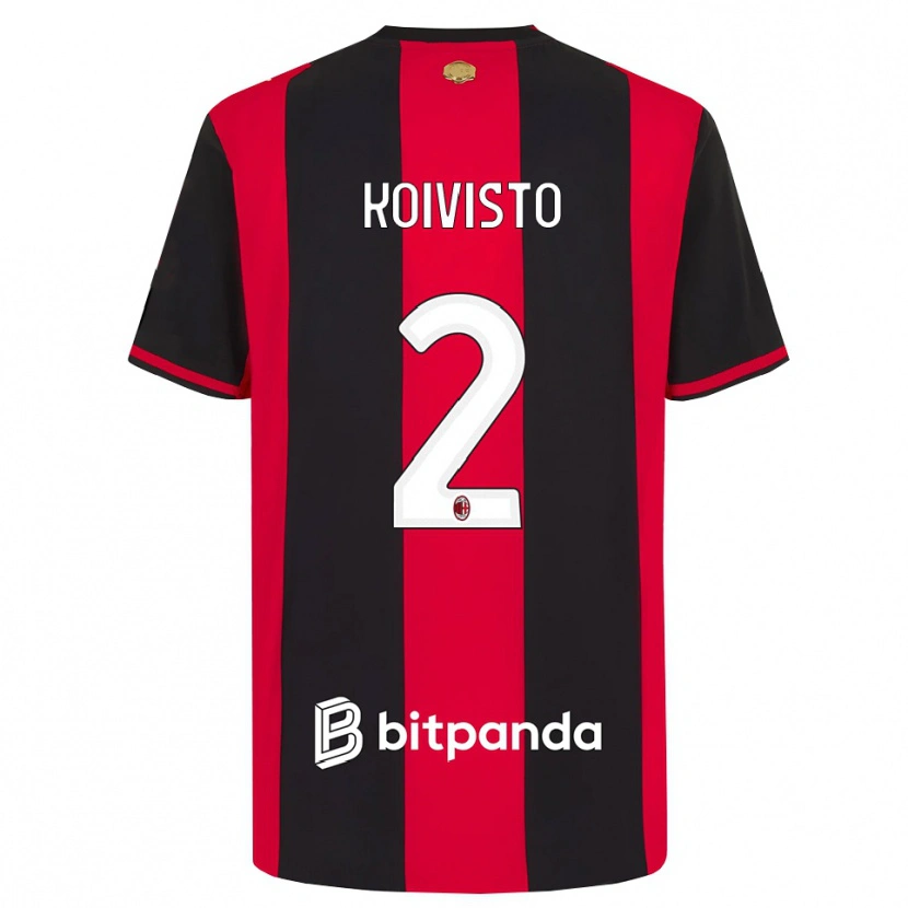 Danxen Homem Camisola Emma Koivisto #2 Vermelho Preto Branco Principal 2026/27 Camisa