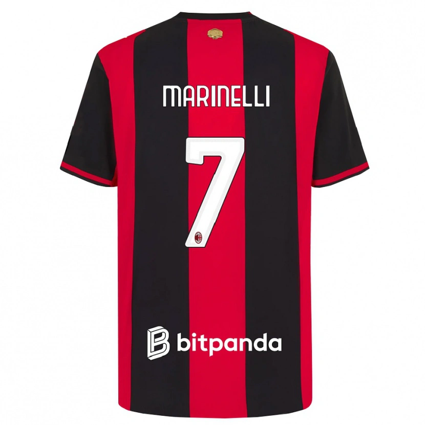 Danxen Homem Camisola Gloria Marinelli #7 Vermelho Preto Branco Principal 2026/27 Camisa