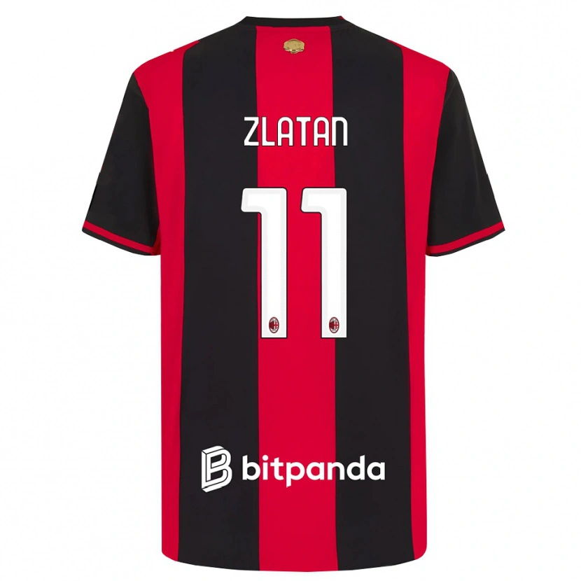 Danxen Homem Camisola Zlatan Ibrahimovic #11 Vermelho Preto Branco Principal 2026/27 Camisa