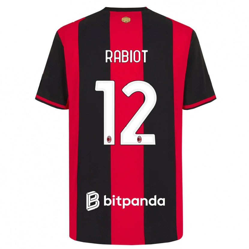 Danxen Homem Camisola Adrien Rabiot #12 Vermelho Preto Branco Principal 2026/27 Camisa
