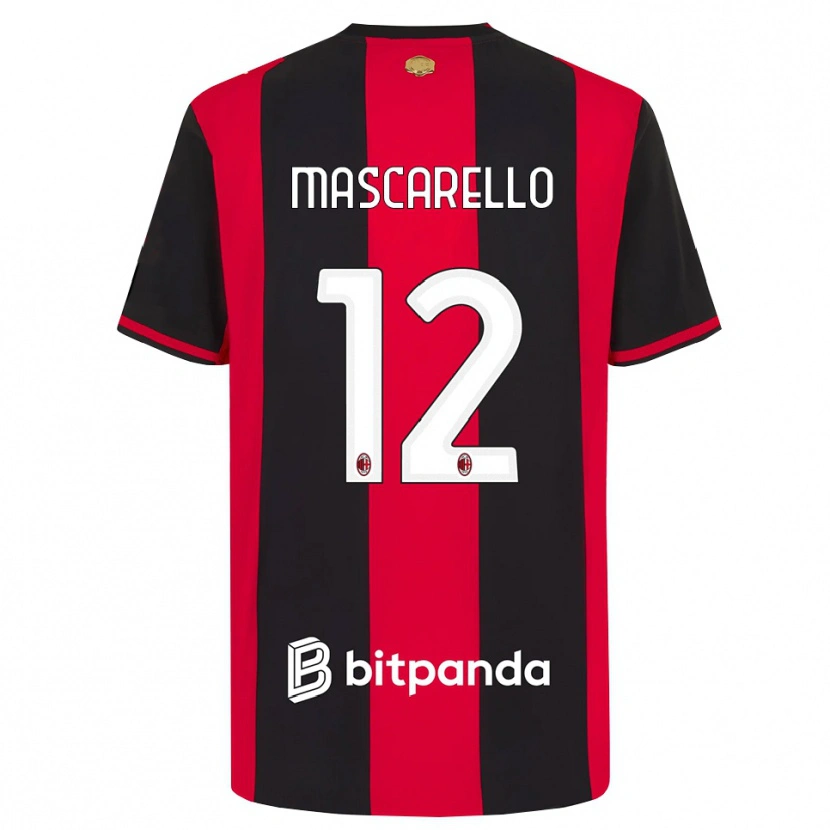 Danxen Homem Camisola Marta Mascarello #12 Vermelho Preto Branco Principal 2026/27 Camisa