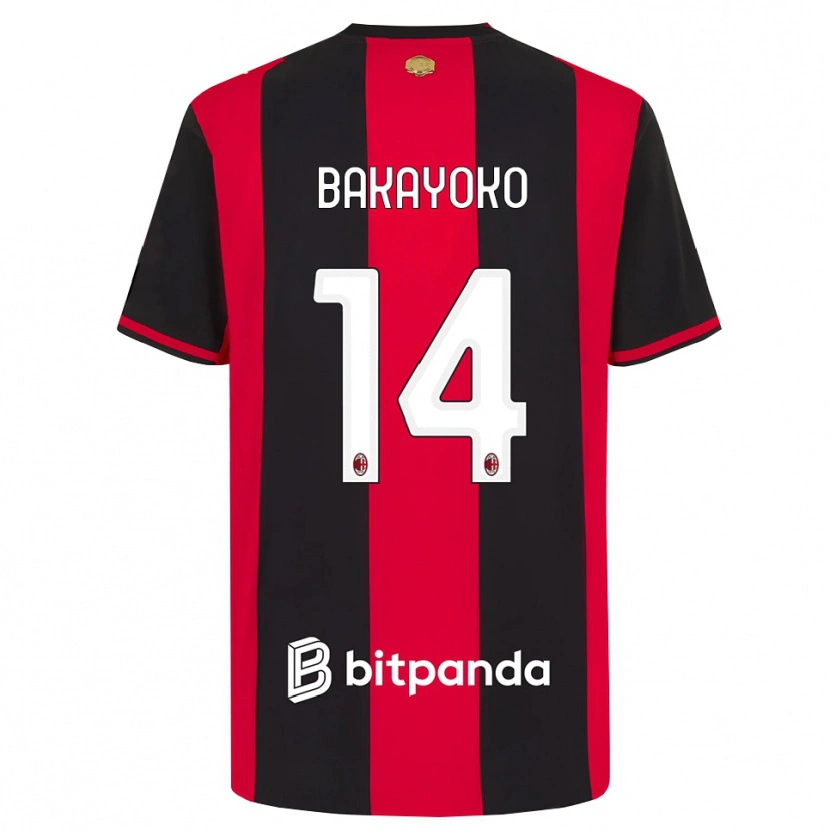Danxen Homem Camisola Tiemoue Bakayoko #14 Vermelho Preto Branco Principal 2026/27 Camisa