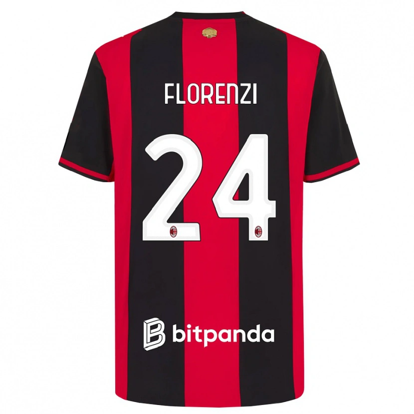 Danxen Homem Camisola Alessandro Florenzi #24 Vermelho Preto Branco Principal 2026/27 Camisa