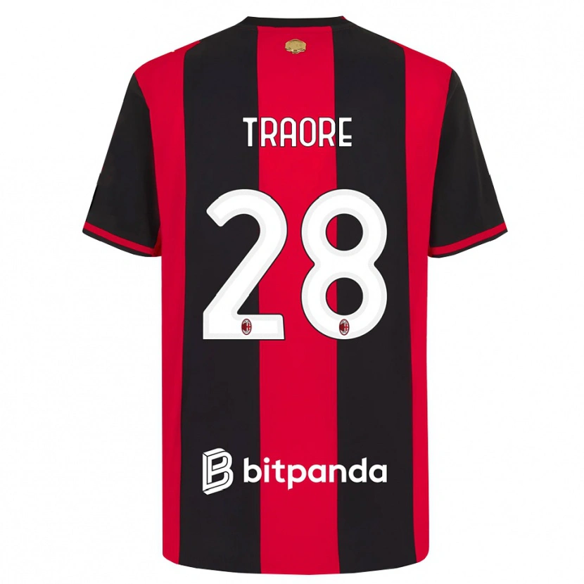Danxen Homem Camisola Chaka Traore #28 Vermelho Preto Branco Principal 2026/27 Camisa