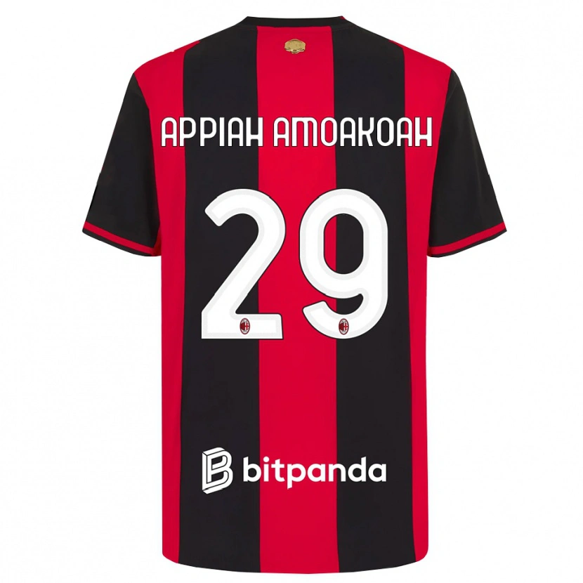 Danxen Homem Camisola Karen Appiah Amoakoah #29 Vermelho Preto Branco Principal 2026/27 Camisa