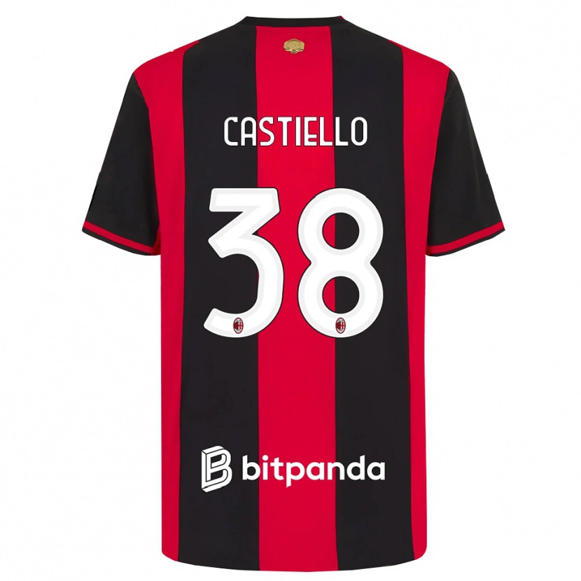 Danxen Homem Camisola Alex Castiello #38 Vermelho Preto Branco Principal 2026/27 Camisa