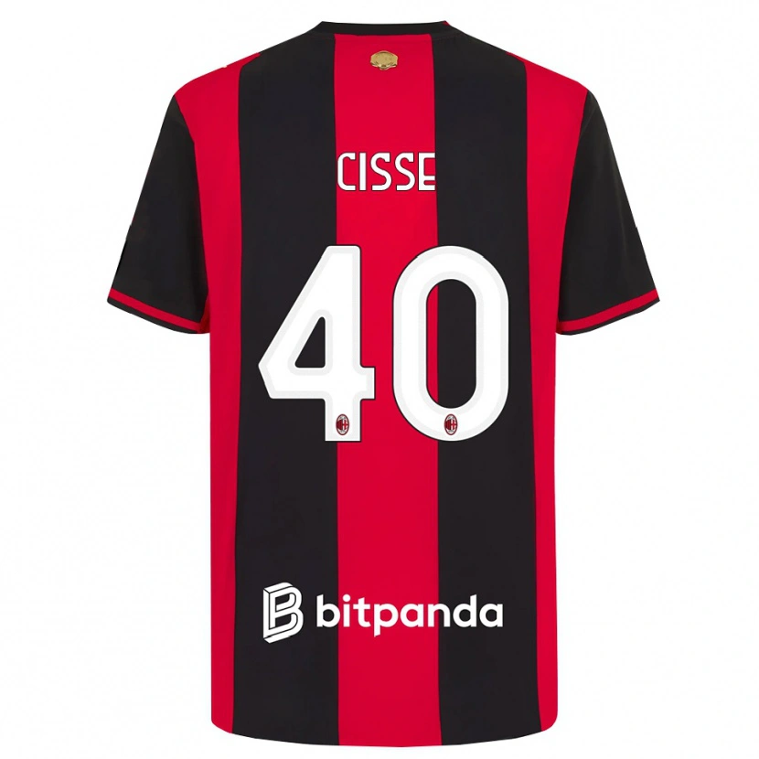 Danxen Homem Camisola El Hadji Malick Cissé #40 Vermelho Preto Branco Principal 2026/27 Camisa
