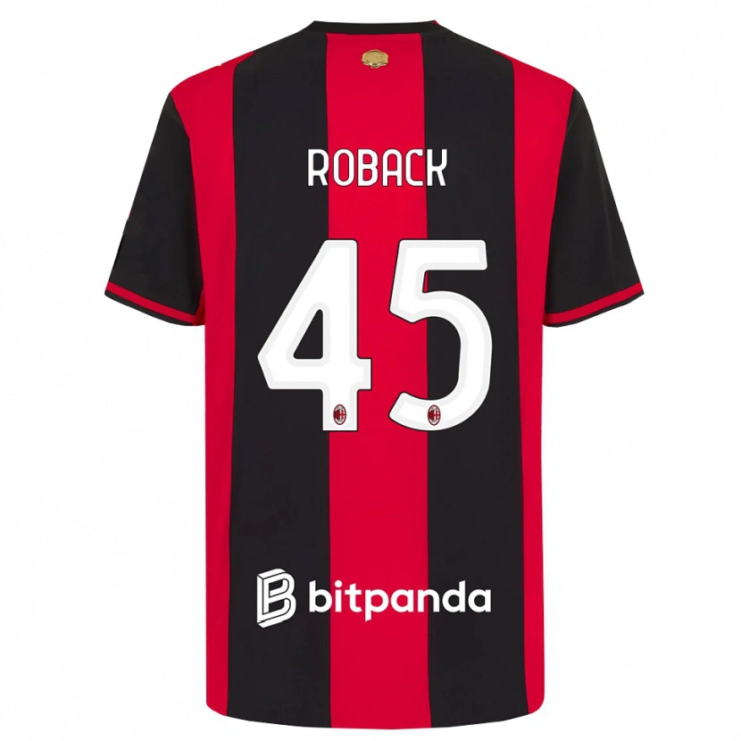 Danxen Homem Camisola Emil Roback #45 Vermelho Preto Branco Principal 2026/27 Camisa