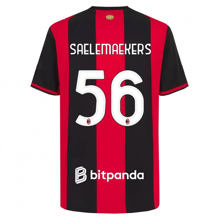 Danxen Homem Camisola Alexis Saelemaekers #56 Vermelho Preto Branco Principal 2026/27 Camisa