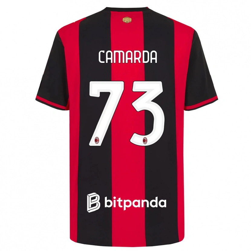 Danxen Homem Camisola Francesco Camarda #73 Vermelho Preto Branco Principal 2026/27 Camisa