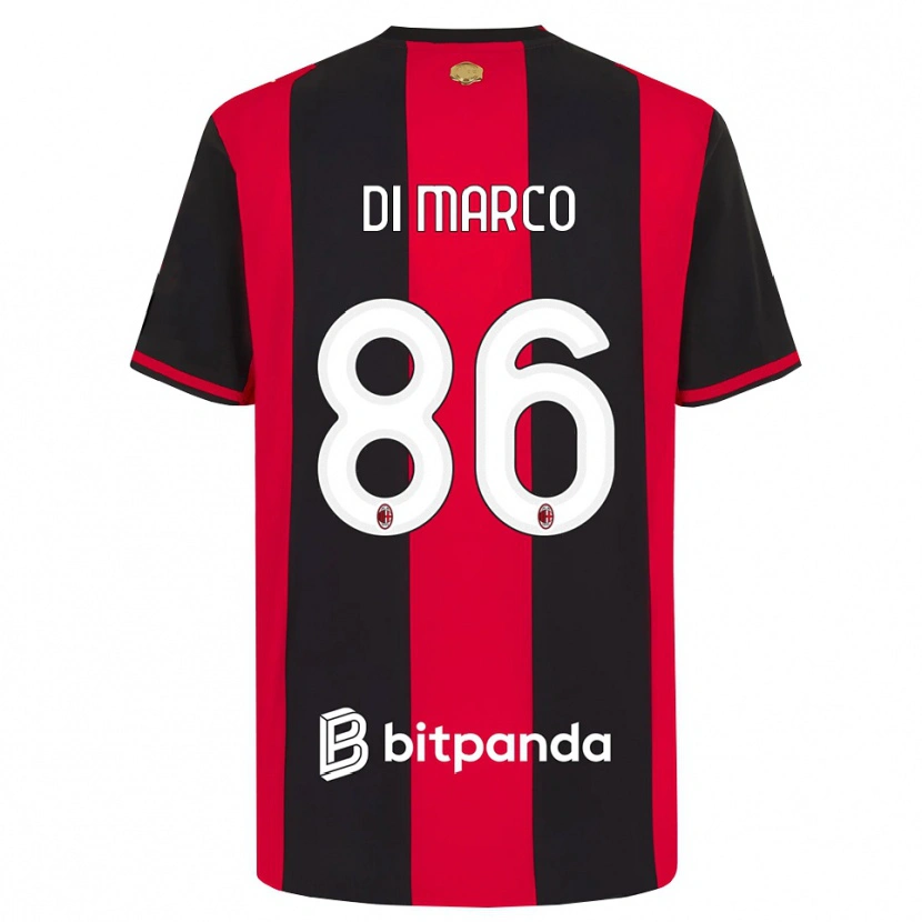 Danxen Homem Camisola Luca Di Marco #86 Vermelho Preto Branco Principal 2026/27 Camisa
