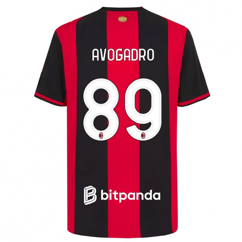 Danxen Homem Camisola Pietro Avogadro #89 Vermelho Preto Branco Principal 2026/27 Camisa