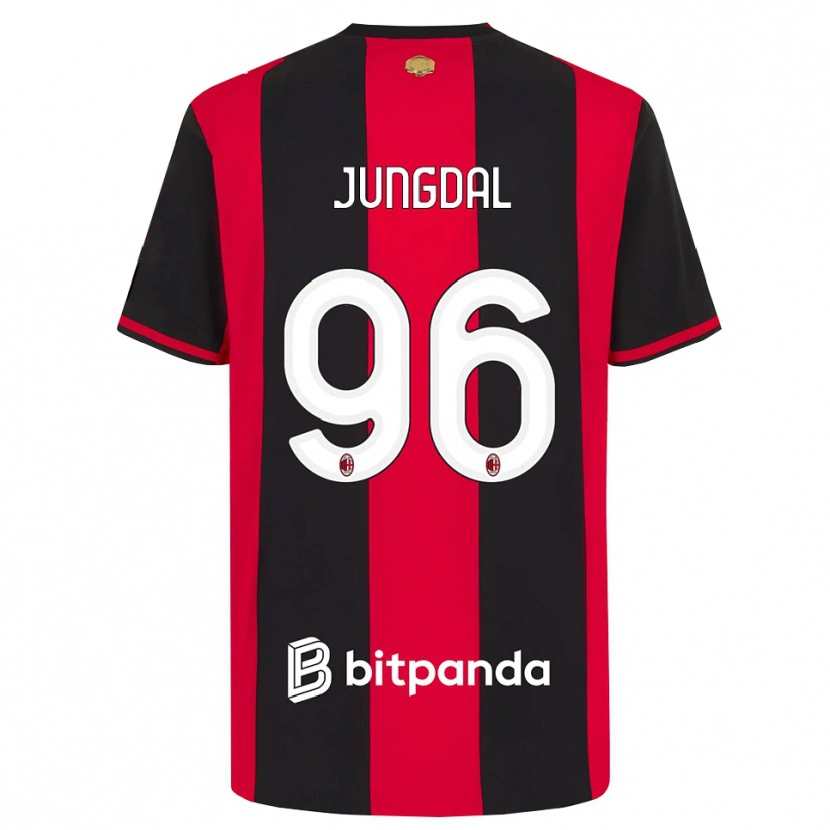 Danxen Homem Camisola Andreas Jungdal #96 Vermelho Preto Branco Principal 2026/27 Camisa