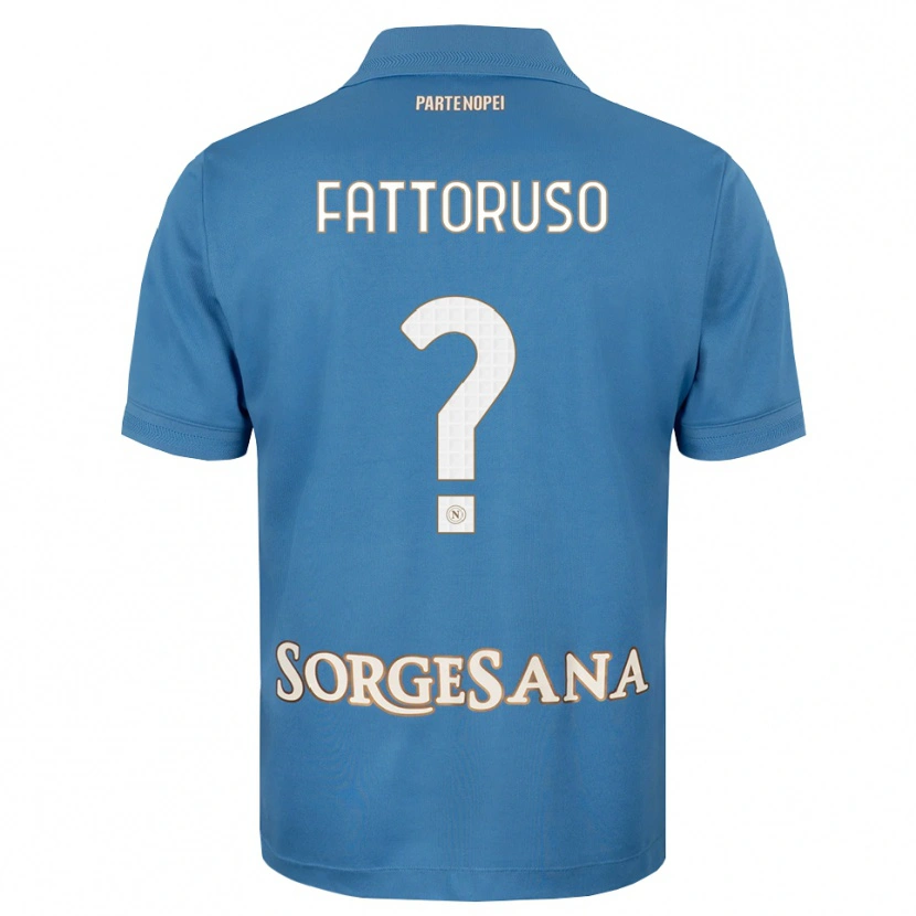 Danxen Homem Camisola Francesco Fattoruso #0 Azul Bruma Branco Principal 2026/27 Camisa
