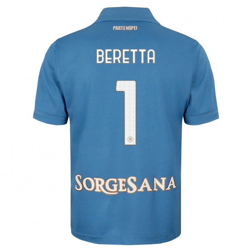Danxen Homem Camisola Beatrice Beretta #1 Azul Bruma Branco Principal 2026/27 Camisa