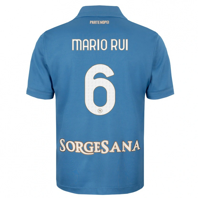 Danxen Homem Camisola Mario Rui #6 Azul Bruma Branco Principal 2026/27 Camisa