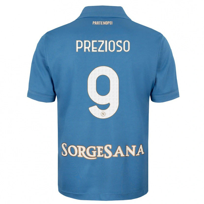 Danxen Homem Camisola Vittorio Prezioso #9 Azul Bruma Branco Principal 2026/27 Camisa