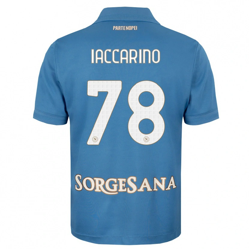 Danxen Homem Camisola Gennaro Iaccarino #78 Azul Bruma Branco Principal 2026/27 Camisa