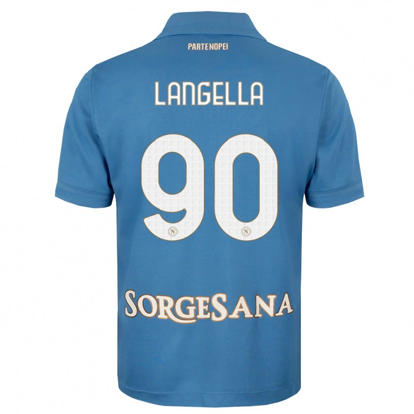 Danxen Homem Camisola Gabriella Langella #90 Azul Bruma Branco Principal 2026/27 Camisa
