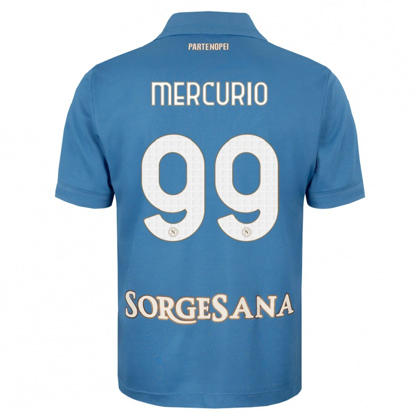 Danxen Homem Camisola Giovanni Mercurio #99 Azul Bruma Branco Principal 2026/27 Camisa