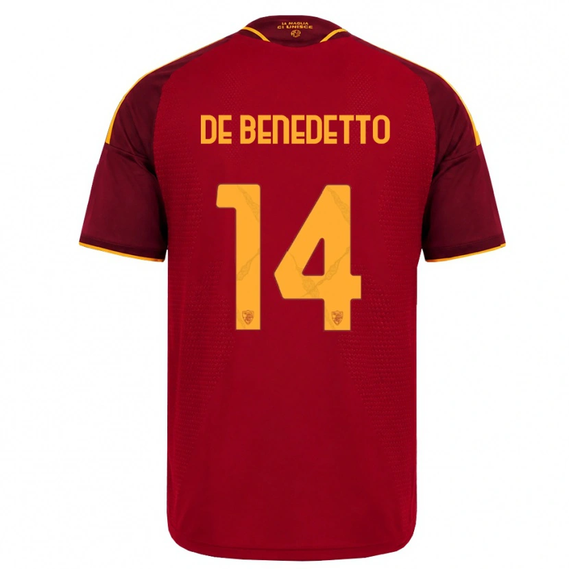 Danxen Homem Camisola Lorenzo De Benedetto #14 Vermelho Dourado Amarelo Principal 2026/27 Camisa