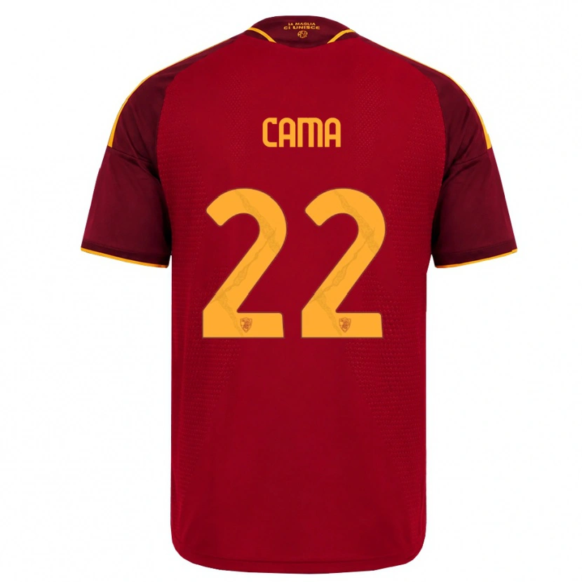 Danxen Homem Camisola Cristian Cama #22 Vermelho Dourado Amarelo Principal 2026/27 Camisa