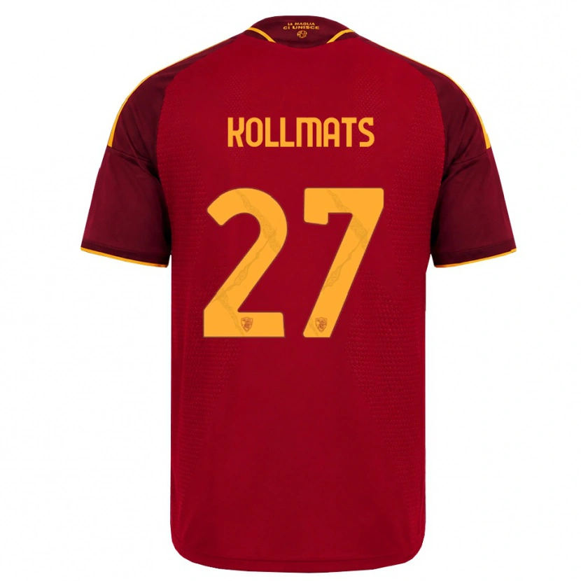 Danxen Homem Camisola Beata Kollmats #27 Vermelho Dourado Amarelo Principal 2026/27 Camisa