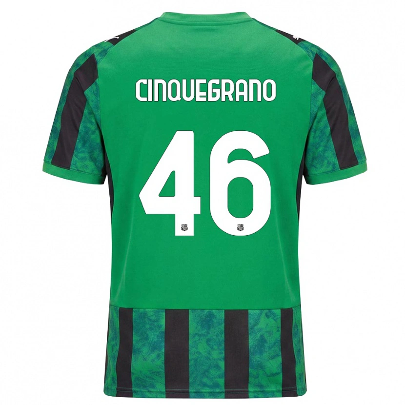 Danxen Homem Camisola Simone Cinquegrano #46 Verde Preto Branco Principal 2026/27 Camisa