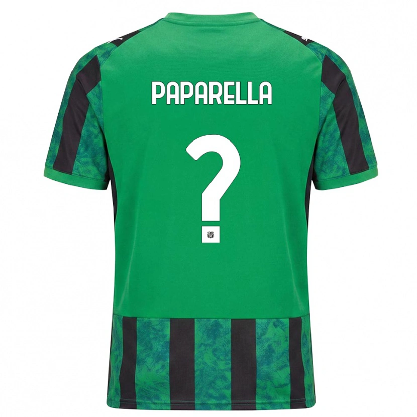 Danxen Homem Camisola Gioele Paparella #0 Verde Preto Branco Principal 2026/27 Camisa