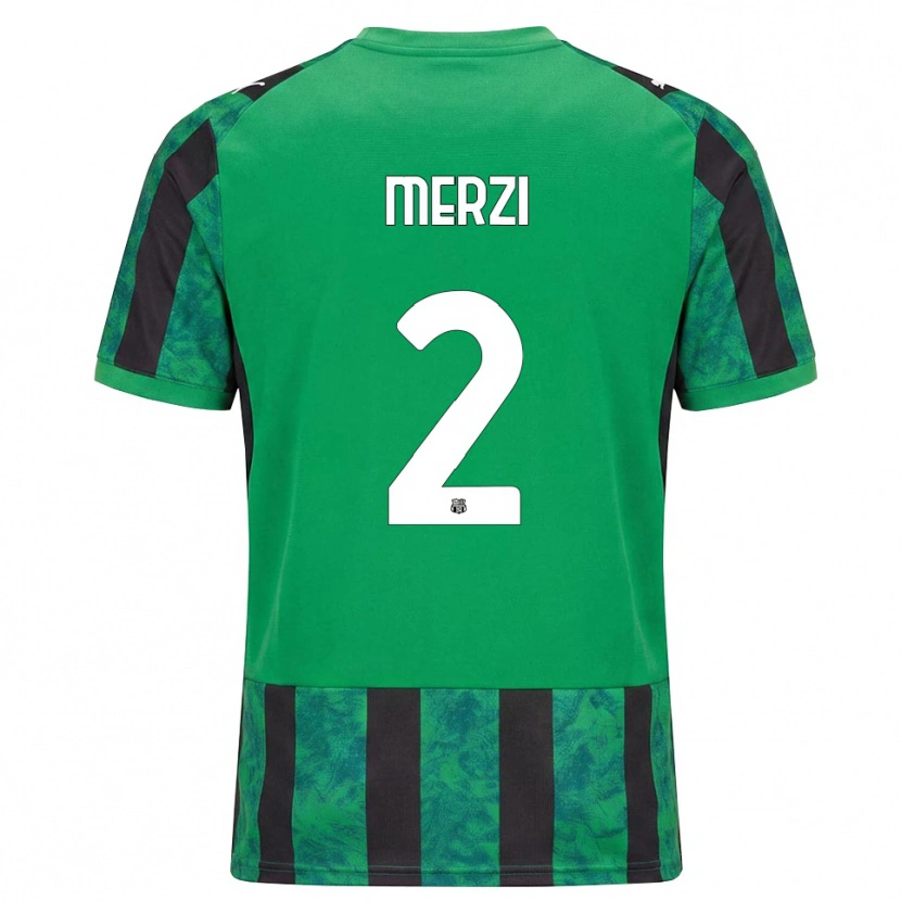 Danxen Homem Camisola Matteo Merzi #2 Verde Preto Branco Principal 2026/27 Camisa