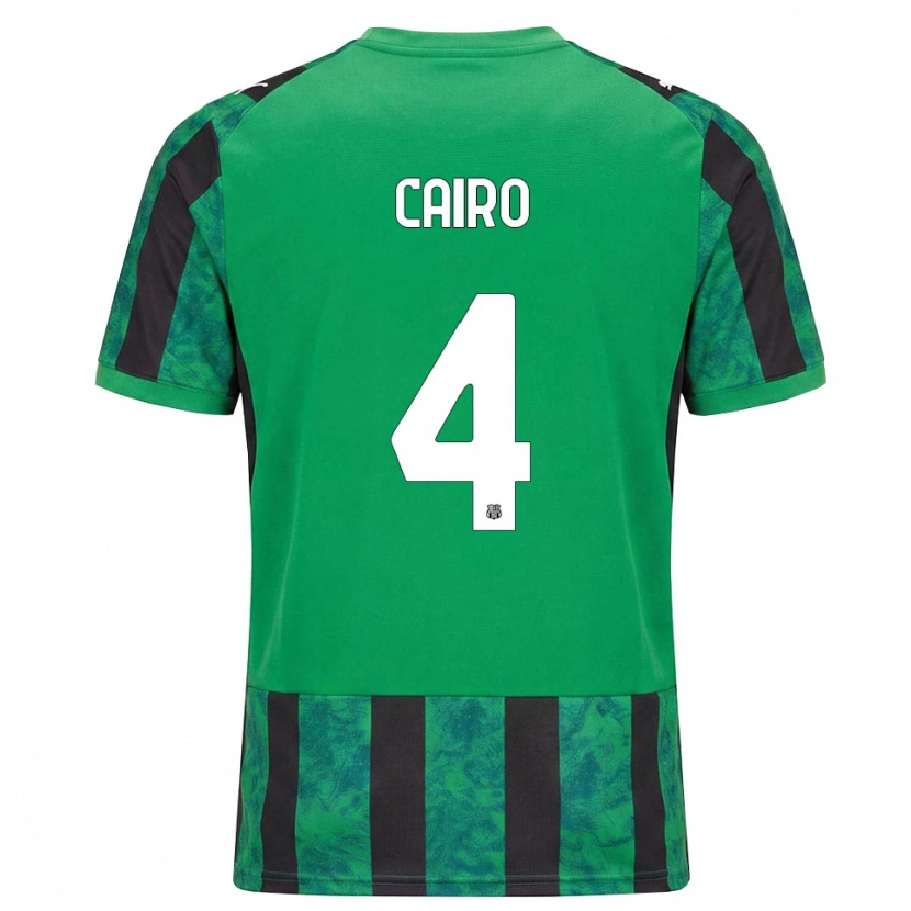 Danxen Homem Camisola Nicolas Cairo #4 Verde Preto Branco Principal 2026/27 Camisa