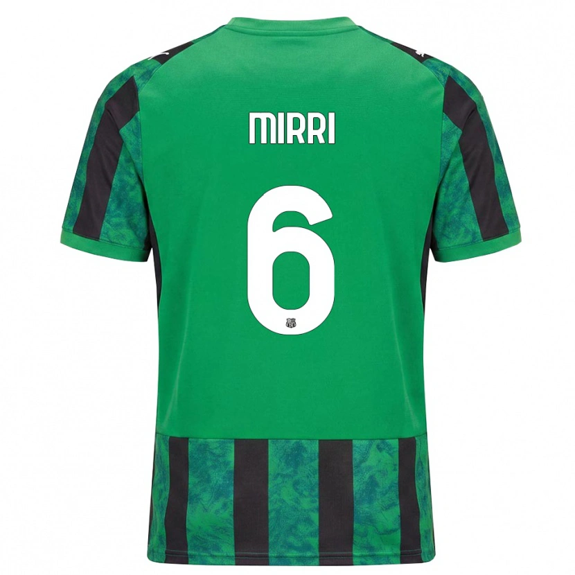 Danxen Homem Camisola Mattia Mirri #6 Verde Preto Branco Principal 2026/27 Camisa