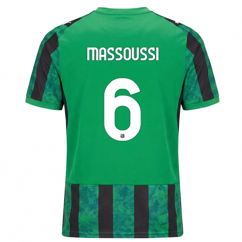 Danxen Homem Camisola Zaid Massoussi #6 Verde Preto Branco Principal 2026/27 Camisa