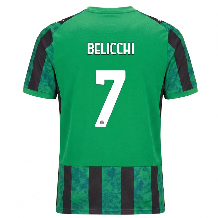 Danxen Homem Camisola Gianmarco Belicchi #7 Verde Preto Branco Principal 2026/27 Camisa