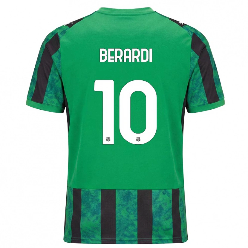 Danxen Homem Camisola Domenico Berardi #10 Verde Preto Branco Principal 2026/27 Camisa