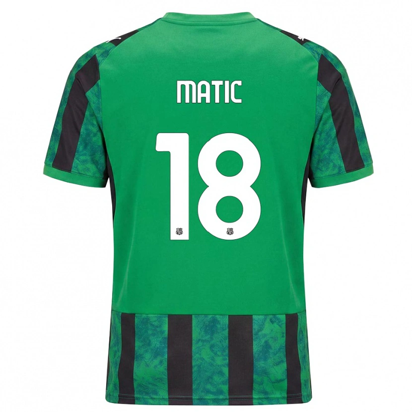 Danxen Homem Camisola Nemanja Matić #18 Verde Preto Branco Principal 2026/27 Camisa