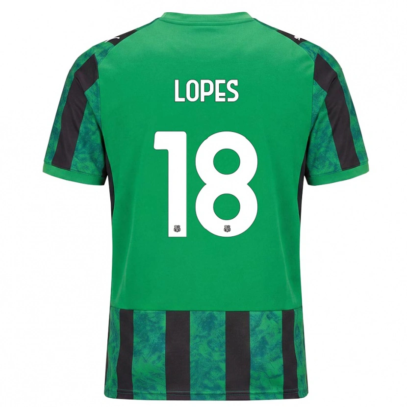 Danxen Homem Camisola Emerick Lopes #18 Verde Preto Branco Principal 2026/27 Camisa