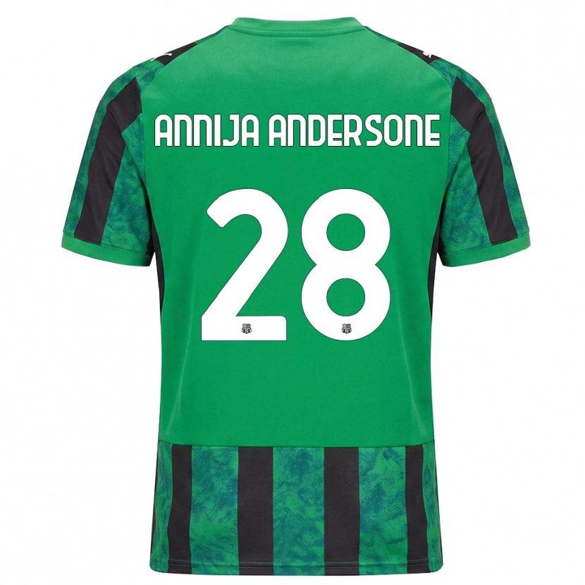 Danxen Homem Camisola Gabriela Annija Andersone #28 Verde Preto Branco Principal 2026/27 Camisa