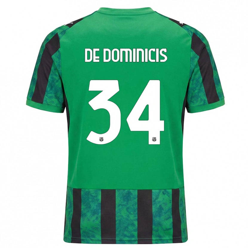Danxen Homem Camisola Diego De Dominicis #34 Verde Preto Branco Principal 2026/27 Camisa