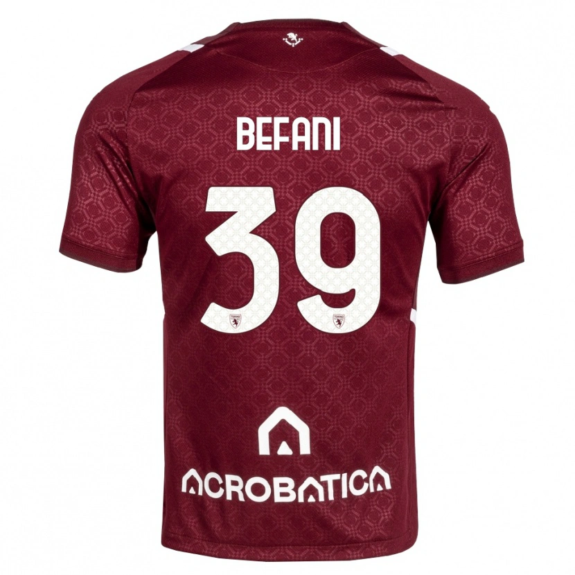 Danxen Homem Camisola Haron Befani #39 Bordô Branco Principal 2026/27 Camisa