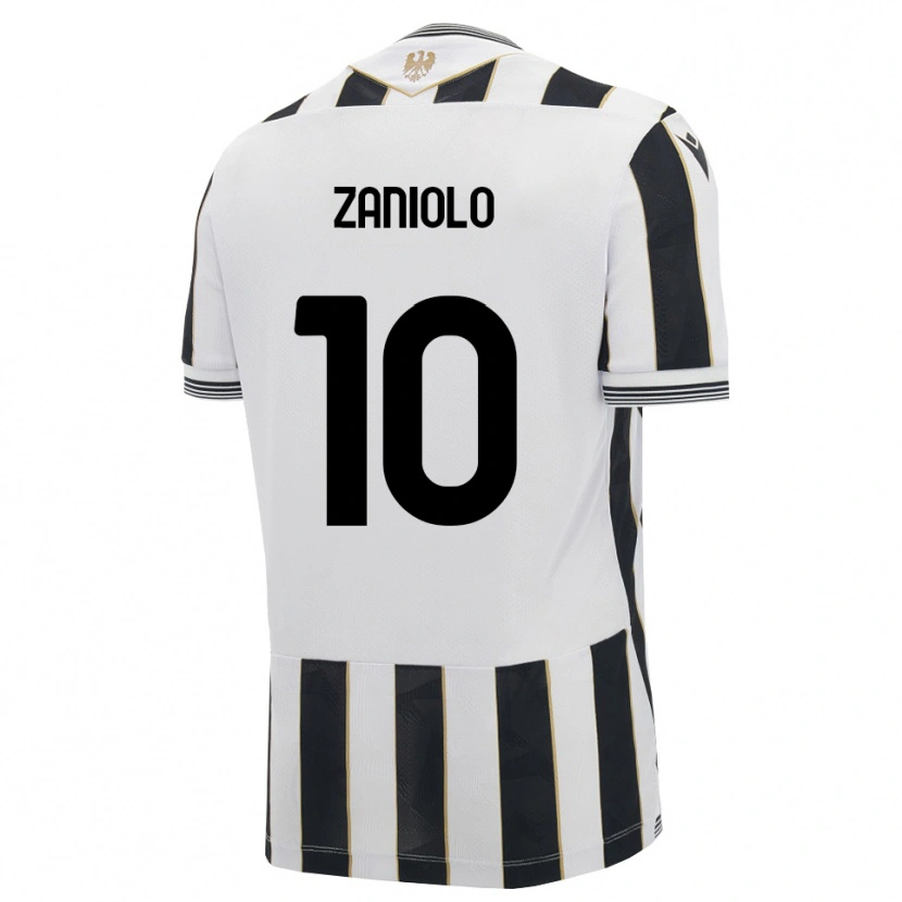 Danxen Homem Camisola Nicolò Zaniolo #10 Preto Branco Rosa Principal 2026/27 Camisa