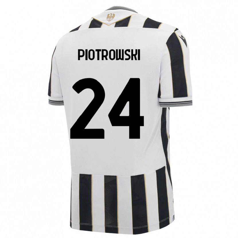 Danxen Homem Camisola Jakub Piotrowski #24 Preto Branco Rosa Principal 2026/27 Camisa