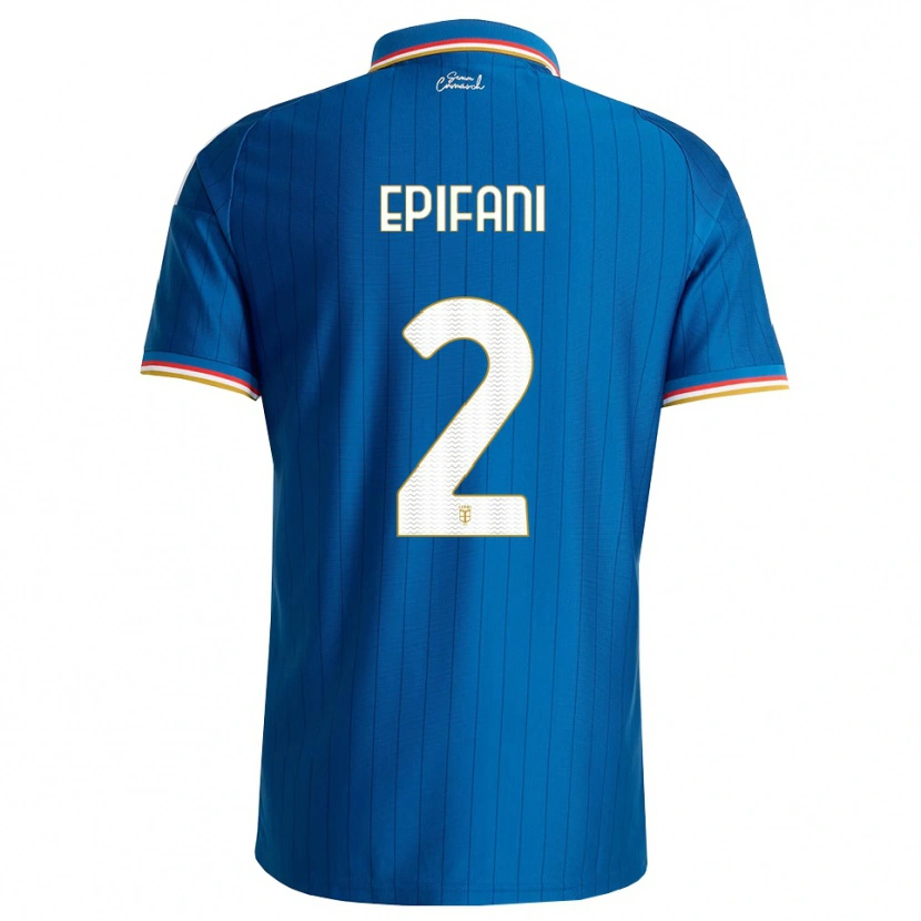 Danxen Homem Camisola Lorenzo Epifani #2 Azul Branco Vermelho Principal 2026/27 Camisa
