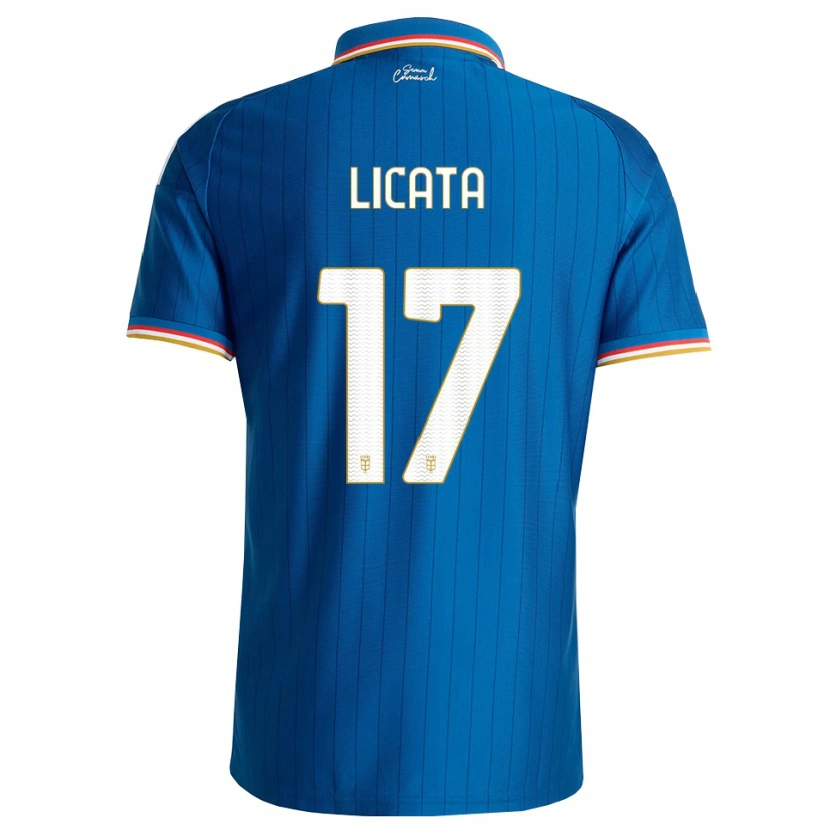 Danxen Homem Camisola Alessandro Licata #17 Azul Branco Vermelho Principal 2026/27 Camisa