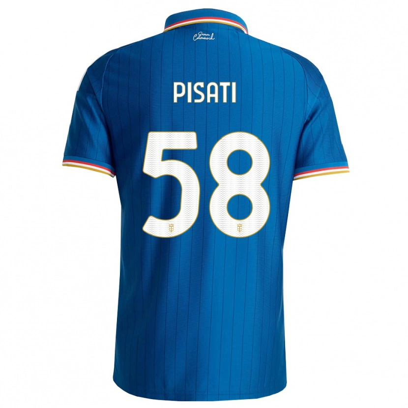 Danxen Homem Camisola Samuele Pisati #58 Azul Branco Vermelho Principal 2026/27 Camisa