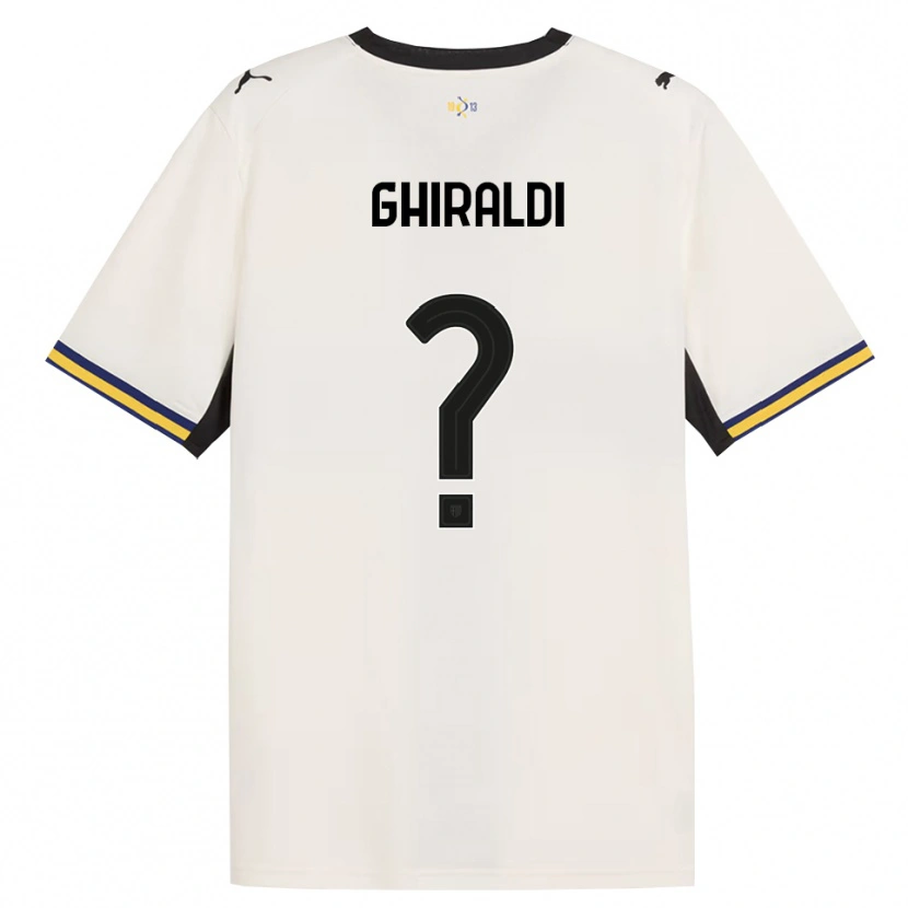 Danxen Homem Camisola Cesare Ghiraldi #0 Off-White Preto Amarelo Principal 2026/27 Camisa