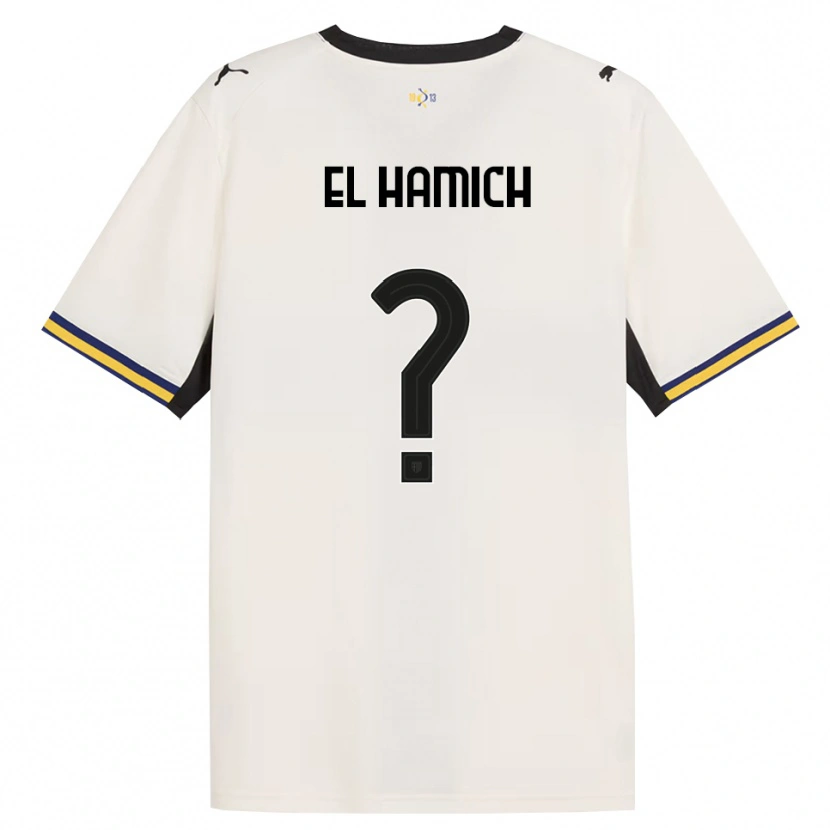 Danxen Homem Camisola Anas El Hamich #0 Off-White Preto Amarelo Principal 2026/27 Camisa