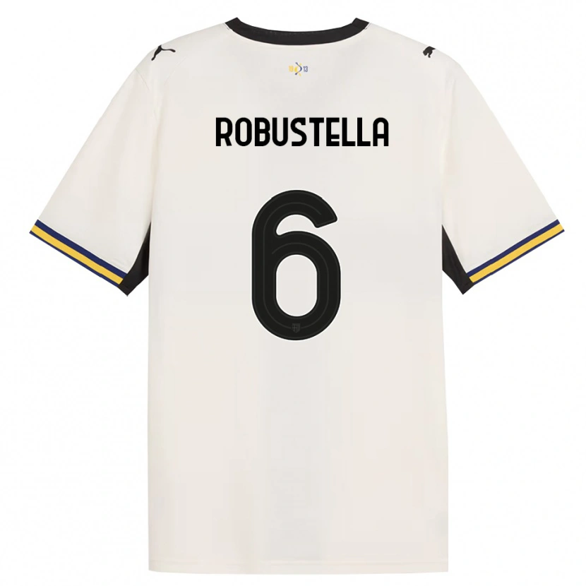 Danxen Homem Camisola Daniele Robustella #6 Off-White Preto Amarelo Principal 2026/27 Camisa