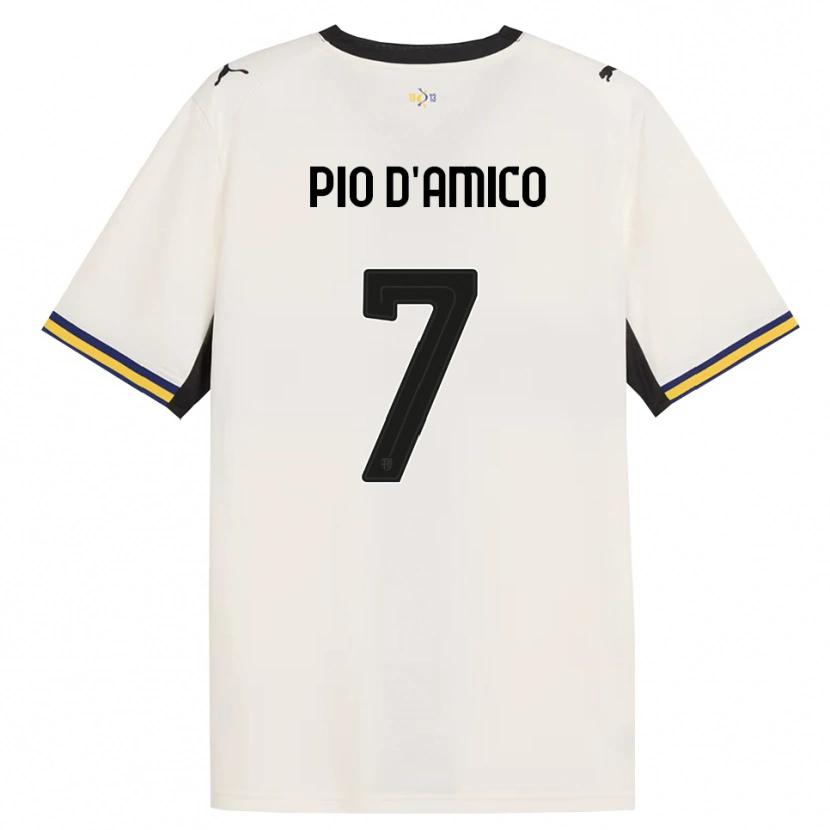 Danxen Homem Camisola Dario Pio D'amico #7 Off-White Preto Amarelo Principal 2026/27 Camisa
